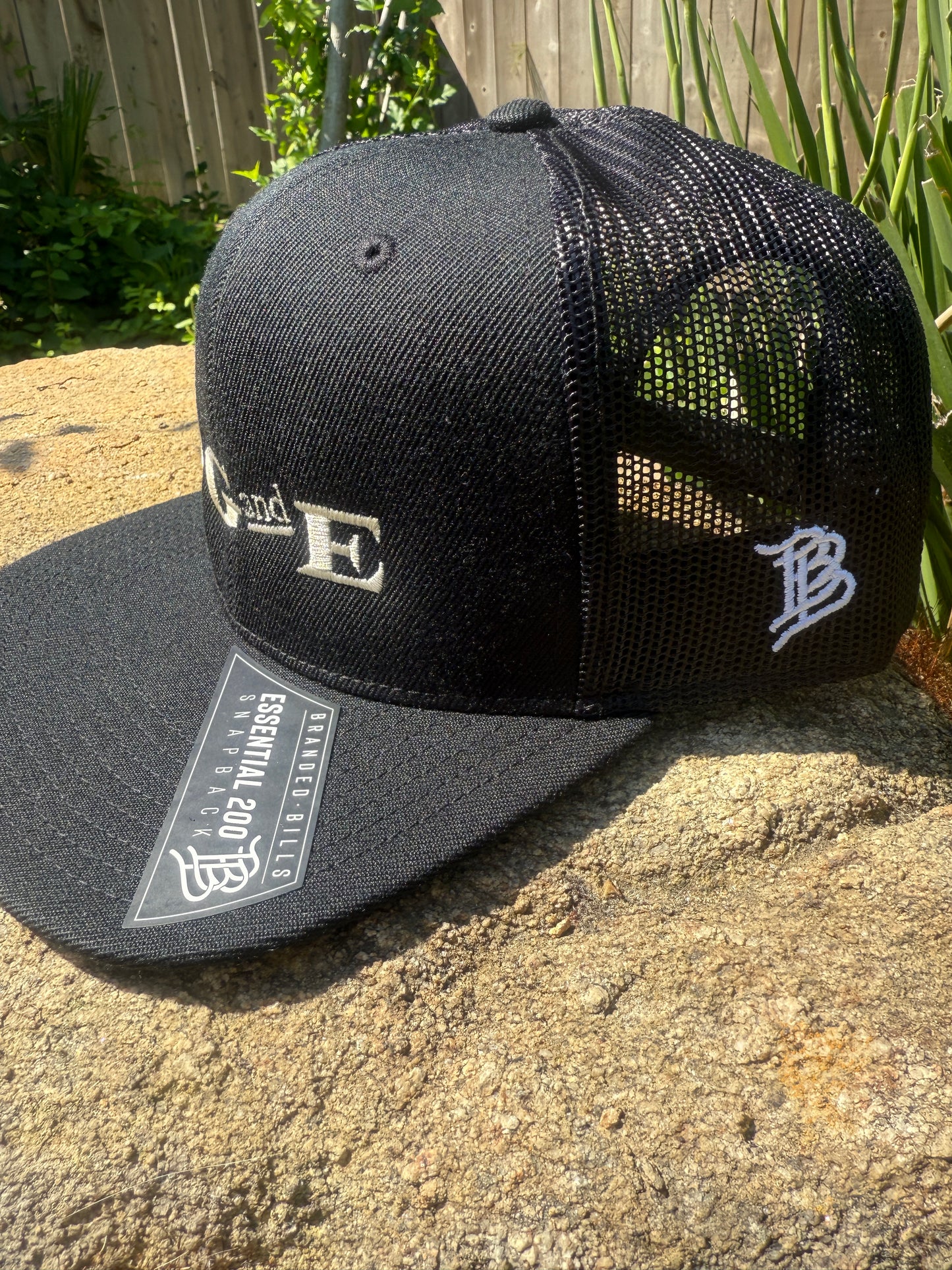 Branded Bill 200 Flat Bill Trucker Old School Logo