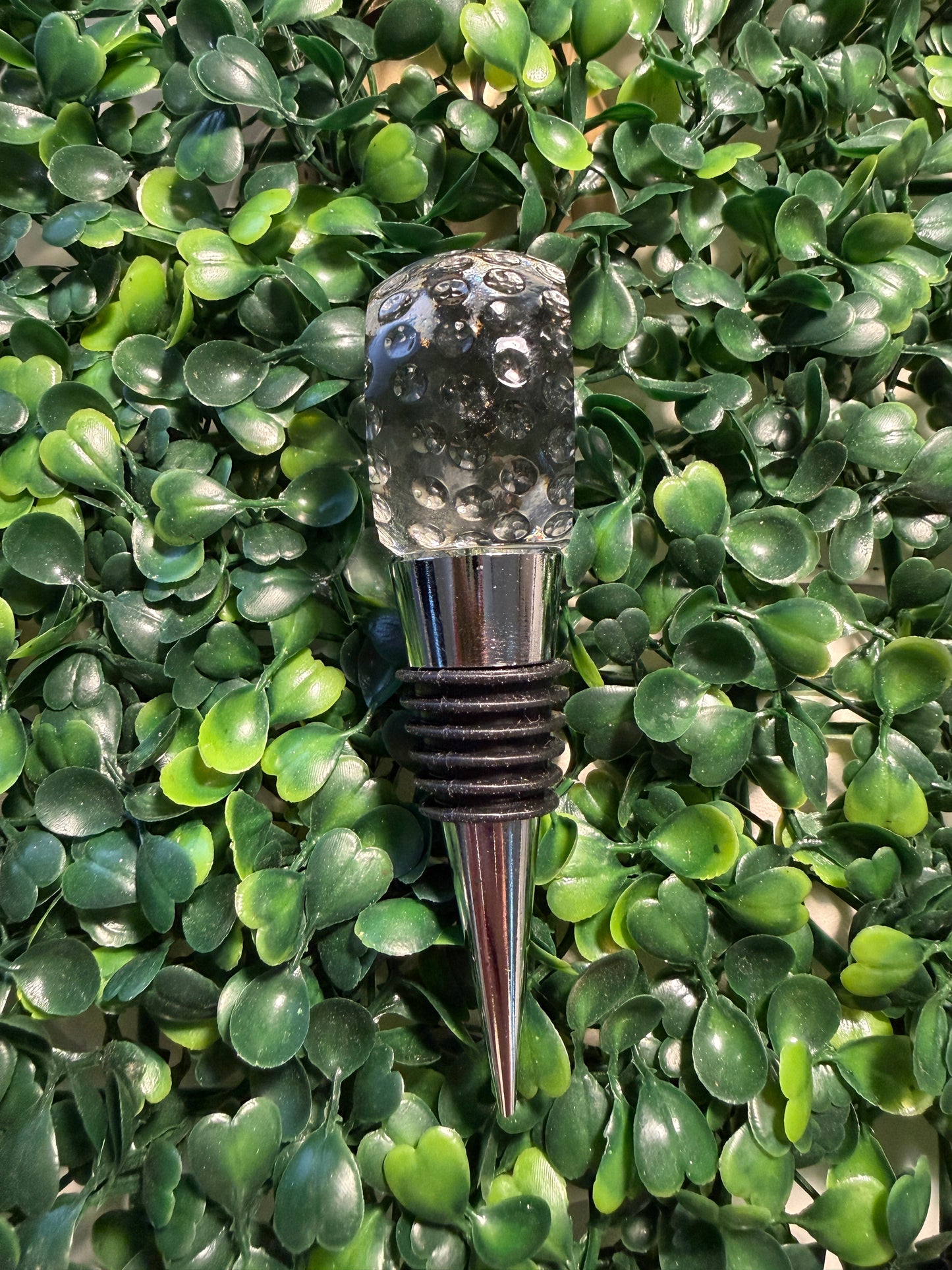4" Crystal Golf Ball Wine Stopper