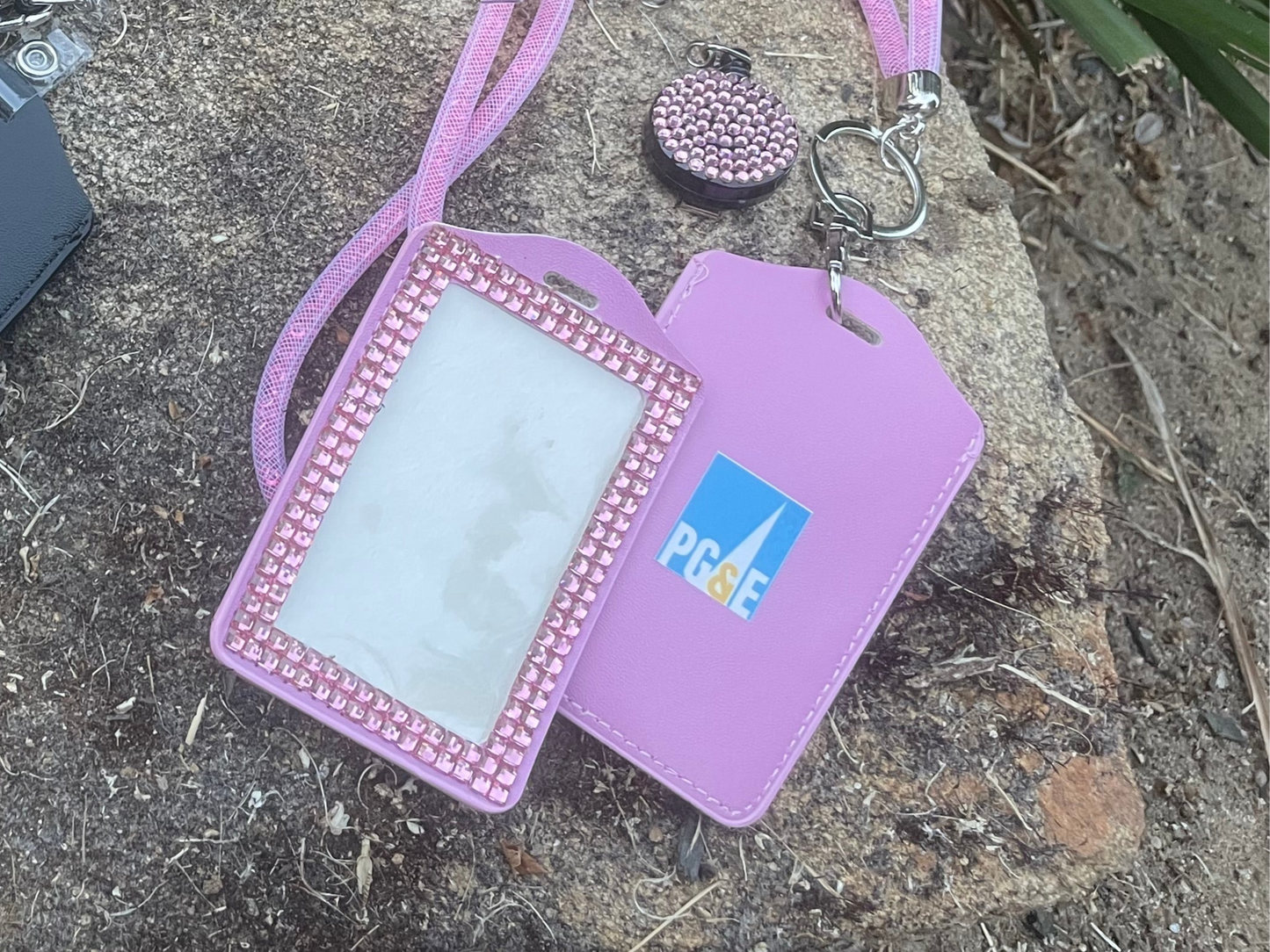 Lanyard Rhinestone Badge Reel set