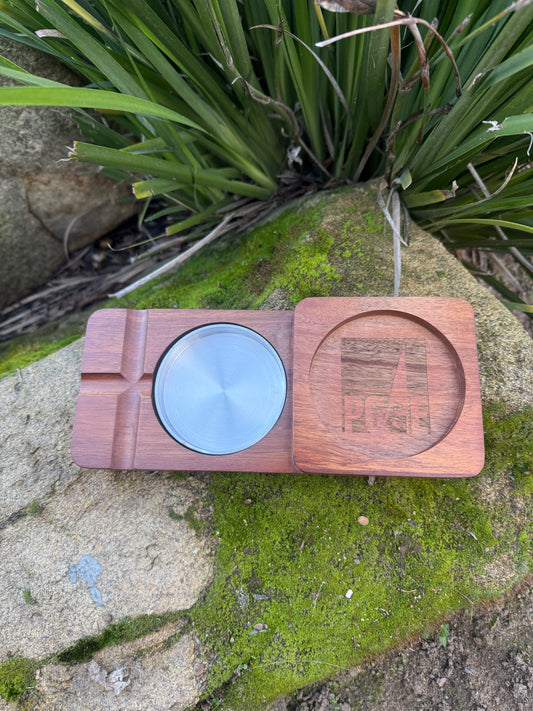 Cigar Ashtray and Whiskey Cup Holder
