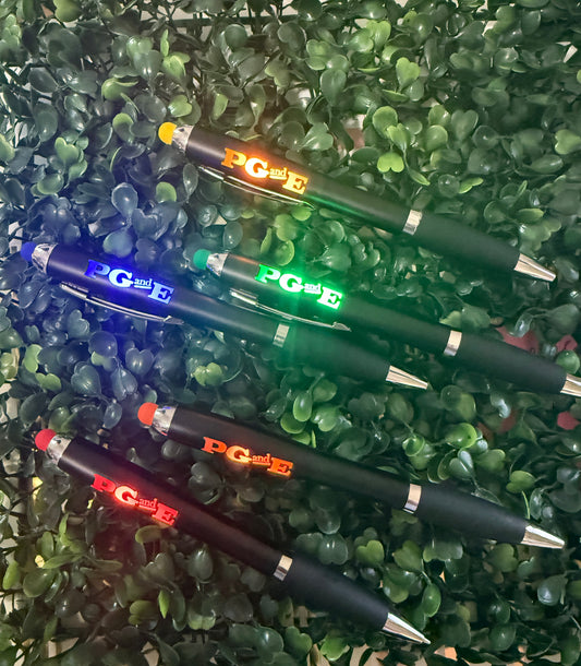 Fidget/stylist Pen Black Ink lights up