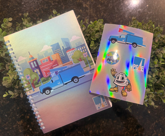 Custom Holographic Spiral Sticker Book