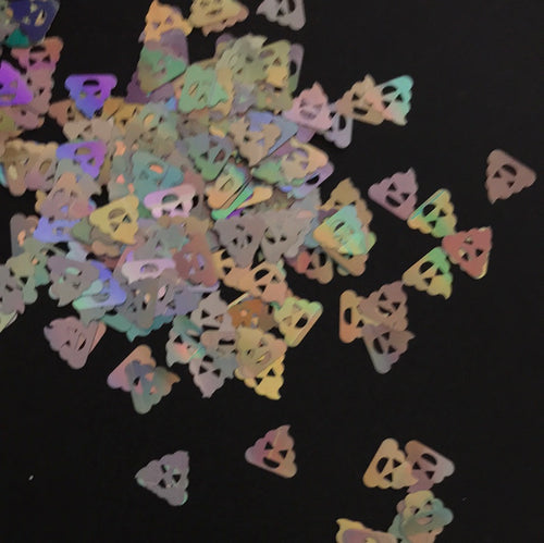 Poop Silver Hologram Glitter